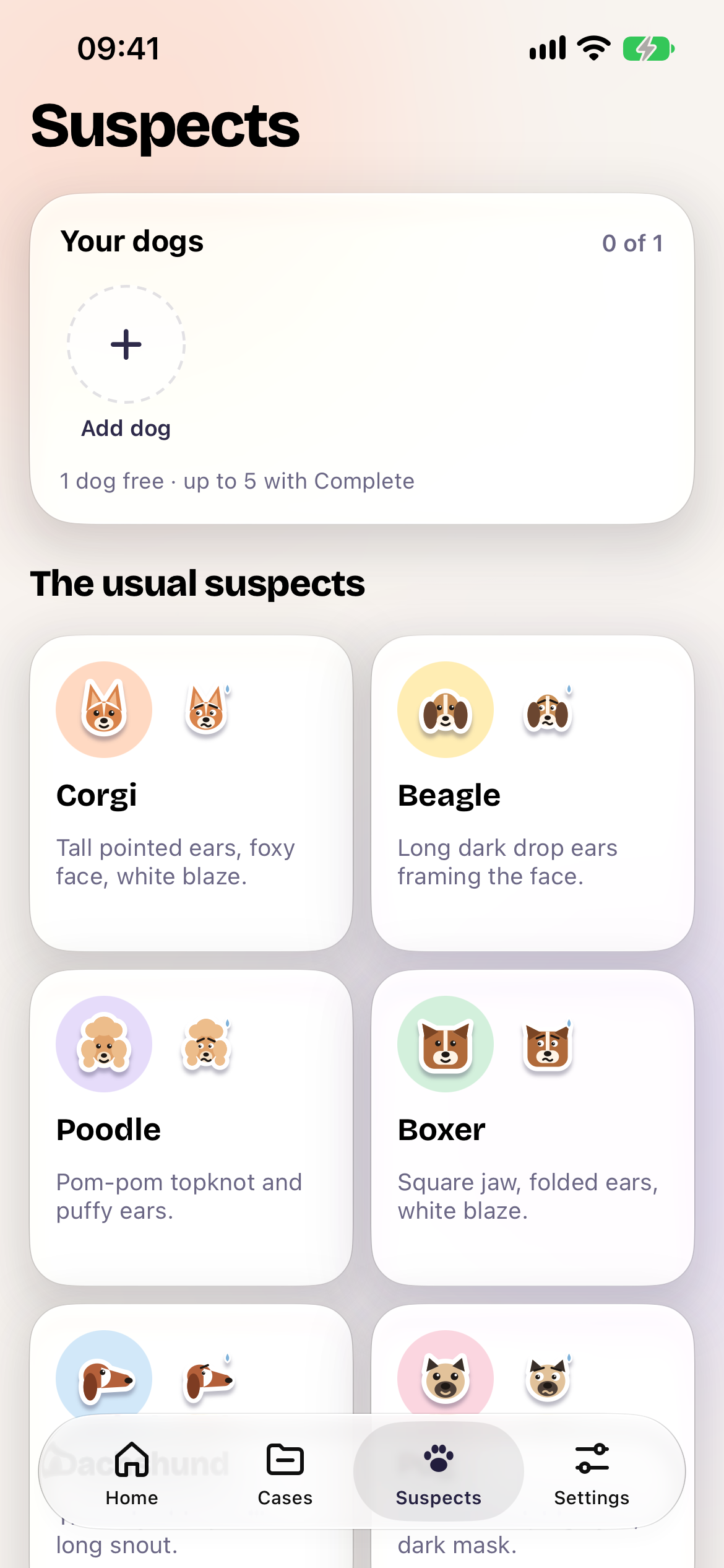 The suspects: six dog breeds and your own dog.